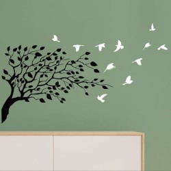 Wandaufkleber Wandtattoo Aufkleber Wand 2farbig Blumen Ranke Dekor Tattoo Musik Swing Noten Blüten Blumen Landschaft Rosen Liebe