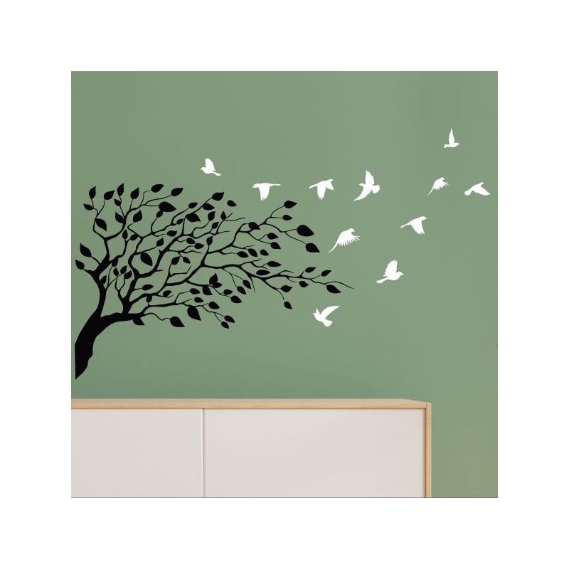 Wandaufkleber Wandtattoo Aufkleber Wand 2farbig Blumen Ranke Dekor Tattoo Musik Swing Noten Blüten Blumen Landschaft Rosen Liebe