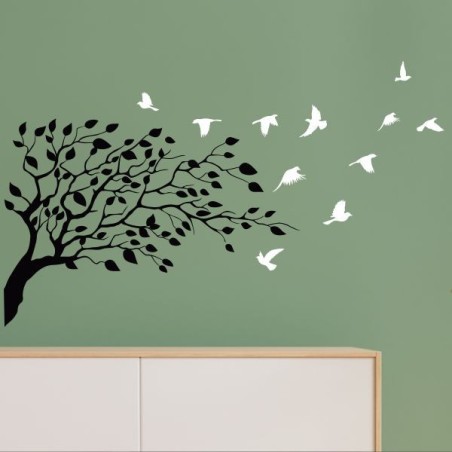 Wandaufkleber Wandtattoo Aufkleber Wand 2farbig Blumen Ranke Dekor Tattoo Musik Swing Noten Blüten Blumen Landschaft Rosen Liebe