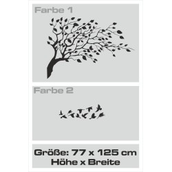 Wandaufkleber Wandtattoo Aufkleber Wand 2farbig Blumen Ranke Dekor Tattoo Musik Swing Noten Blüten Blumen Landschaft Rosen Liebe