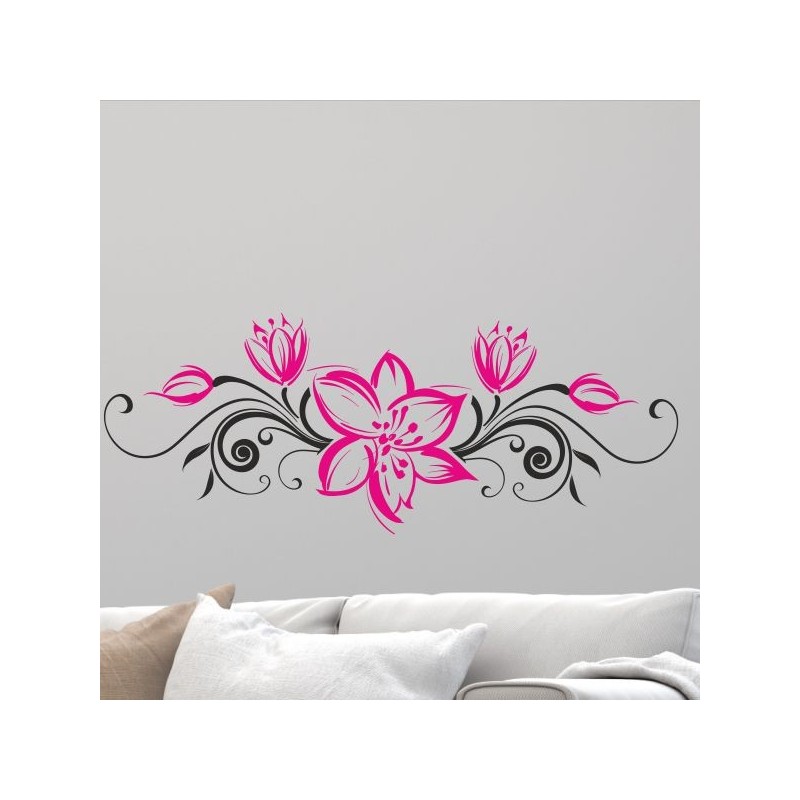 Wandaufkleber Wandtattoo Aufkleber Wand 2farbig Blumen Ranke Dekor Tattoo Musik Swing Noten Blüten Blumen Landschaft Rosen Liebe