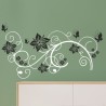 Wandaufkleber Wandtattoo Aufkleber Wand 2farbig Blumen Ranke Dekor Tattoo Musik Swing Noten Blüten Blumen Landschaft Rosen Liebe