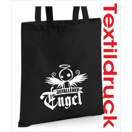 Stoffbeutel Schutzengel gefallener Engel Angel Baumwolltasche Bio Tasche bedruckt Jute Aufdruck lange Hänkel