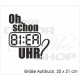 Stoffbeutel Baumwolltasche "schon BIER UHR" Party Fun Bio Shopping Beutel Einkauf Tasche Sack bedruckt Jute Aufdruck