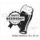 Stoffbeutel Baumwolltasche Happy Beersday Bier Party Geburtstag Bio Shopping Beutel Einkauf Tasche Sack bedruckt Jute Aufdruck