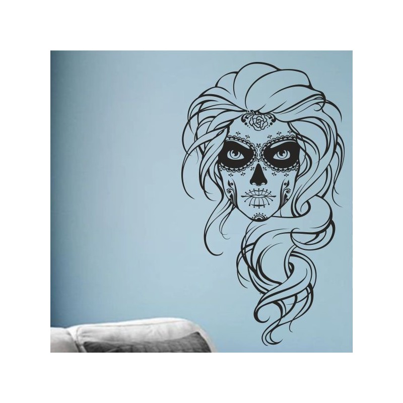 Wandaufkleber Wandtattoo Sprüche Vintage Sugar Skull Bulli Bus Familie Endlosschleife Mandala Buddha Drache Liebe Faultier