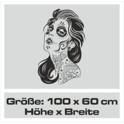 Wandaufkleber Wandtattoo Sprüche Vintage Sugar Skull Bulli Bus Familie Endlosschleife Mandala Buddha Drache Liebe Faultier