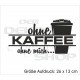 Stoffbeutel Baumwolltasche ohne Kaffee - ohne MICH Coffee to go Bio Shopping Beutel Einkauf Tasche Sack bedruckt Jute Aufdruck