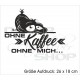 Stoffbeutel Baumwolltasche ohne Kaffee - läuft nix Rabe Coffee to go Shopping Beutel Einkauf Tasche Sack bedruckt Jute Aufdruck