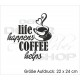 Stoffbeutel Baumwolltasche Kaffee Coffee Live happens  Bio Shopping Beutel Einkauf Tasche Sack bedruckt Jute Aufdruck