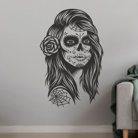 Wandaufkleber Wandtattoo Sprüche Vintage Sugar Skull Bulli Bus Familie Endlosschleife Mandala Buddha Drache Liebe Faultier