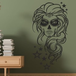 Wandaufkleber Wandtattoo Sprüche Vintage Sugar Skull Bulli Bus Familie Endlosschleife Mandala Buddha Drache Liebe Faultier