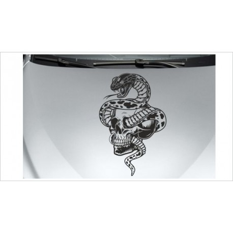 Schlange Cobra Gift Snake Totenkopf Bones Skull Schädel Aufkleber Auto Tattoo Car Style Sticker