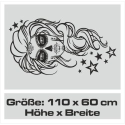 Wandaufkleber Wandtattoo Sprüche Vintage Sugar Skull Bulli Bus Familie Endlosschleife Mandala Buddha Drache Liebe Faultier