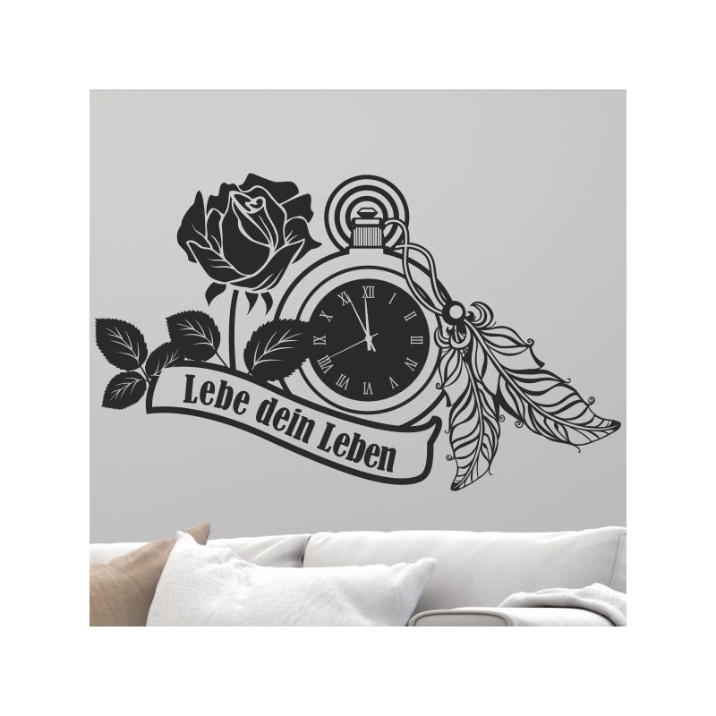 Wandaufkleber Wandtattoo Sprüche Vintage Sugar Skull Bulli Bus Familie Endlosschleife Mandala Buddha Drache Liebe Faultier