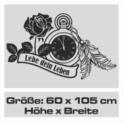 Wandaufkleber Wandtattoo Sprüche Vintage Sugar Skull Bulli Bus Familie Endlosschleife Mandala Buddha Drache Liebe Faultier