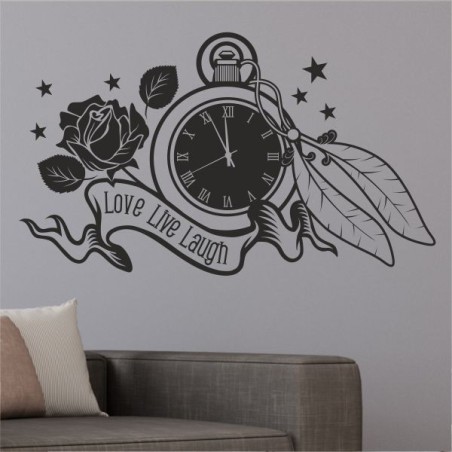 Wandaufkleber Wandtattoo Sprüche Vintage Sugar Skull Bulli Bus Familie Endlosschleife Mandala Buddha Drache Liebe Faultier