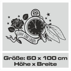 Wandaufkleber Wandtattoo Sprüche Vintage Sugar Skull Bulli Bus Familie Endlosschleife Mandala Buddha Drache Liebe Faultier