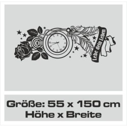 Wandaufkleber Wandtattoo Sprüche Vintage Sugar Skull Bulli Bus Familie Endlosschleife Mandala Buddha Drache Liebe Faultier