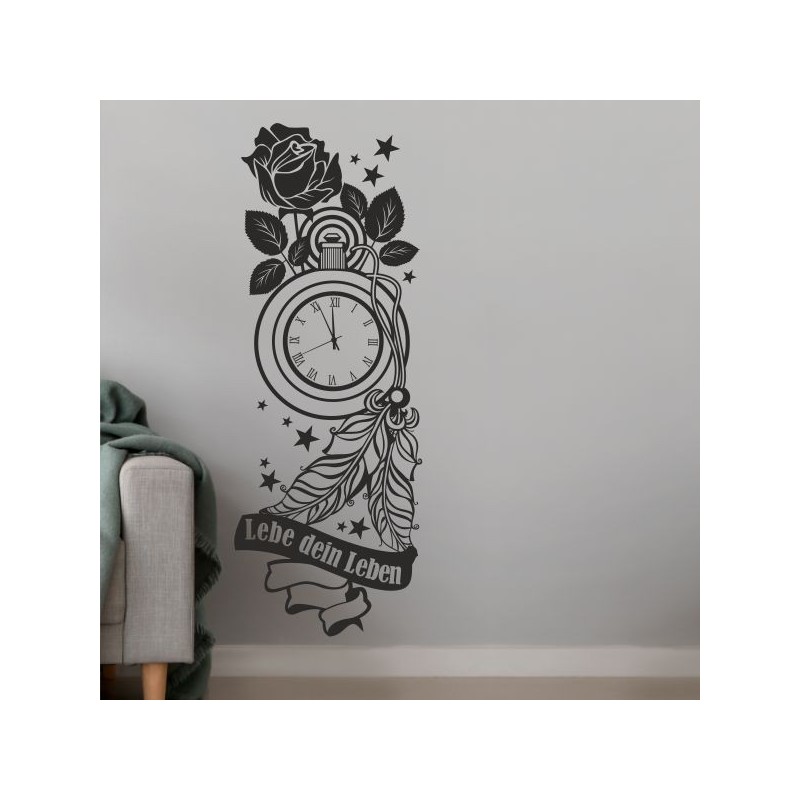 Wandaufkleber Wandtattoo Sprüche Vintage Sugar Skull Bulli Bus Familie Endlosschleife Mandala Buddha Drache Liebe Faultier