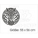 Odin Wölfe Wolf Kreis Thors Hammer Aufkleber Auto Car Style Tattoo Autoaufkleber