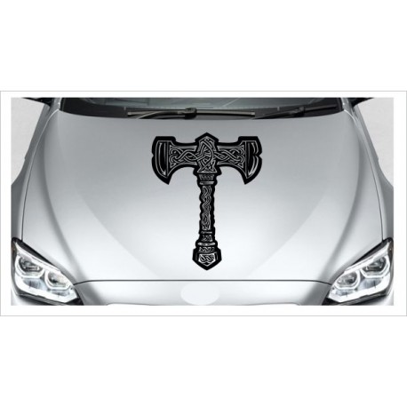 Odin Wikinger Nordic Viking Thors Hammer Aufkleber Auto Car Style Tattoo Autoaufkleber