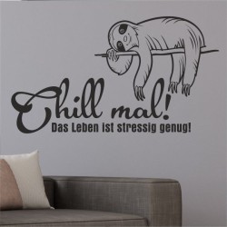 Wandaufkleber Wandtattoo Sprüche Vintage Sugar Skull Bulli Bus Familie Endlosschleife Mandala Buddha Drache Liebe Faultier