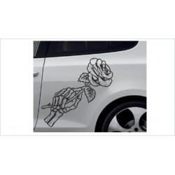 Totenkopf Rose Hand Love GIFT Aufkleber SET Car Style Tattoo  Fahrzeuge Seitenaufkleber