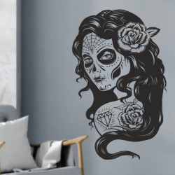 Wandaufkleber Wandtattoo Sprüche Vintage Sugar Skull Bulli Bus Familie Endlosschleife Mandala Buddha Drache Liebe Faultier