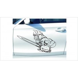 Wikinger Nordic Viking Schwert & Schild Thor Odin Aufkleber SET Auto Tattoo Car Style Sticker