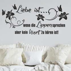 Wandaufkleber Wandtattoo Aufkleber Wand Liebe ist.. Endlosschleife Wunschnamen Ehepartner Verliebte Sprüche Familie Worte Herz