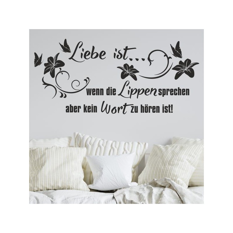 Wandaufkleber Wandtattoo Aufkleber Wand Liebe ist.. Endlosschleife Wunschnamen Ehepartner Verliebte Sprüche Familie Worte Herz