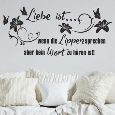 Wandaufkleber Wandtattoo Aufkleber Wand Liebe ist.. Endlosschleife Wunschnamen Ehepartner Verliebte Sprüche Familie Worte Herz