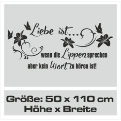 Wandaufkleber Wandtattoo Aufkleber Wand Liebe ist.. Endlosschleife Wunschnamen Ehepartner Verliebte Sprüche Familie Worte Herz