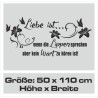 Wandaufkleber Wandtattoo Aufkleber Wand Liebe ist.. Endlosschleife Wunschnamen Ehepartner Verliebte Sprüche Familie Worte Herz