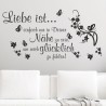 Wandaufkleber Wandtattoo Aufkleber Wand Liebe ist.. Endlosschleife Wunschnamen Ehepartner Verliebte Sprüche Familie Worte Herz