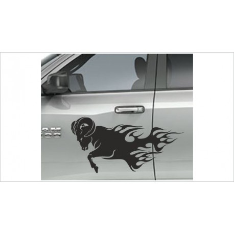 Pick Up Dodge RAM Widder Flame Fire Muscle Car Aufkleber SET Auto Tattoo Car Style Sticker