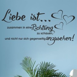 Wandaufkleber Wandtattoo Aufkleber Wand Liebe ist.. Endlosschleife Wunschnamen Ehepartner Verliebte Sprüche Familie Worte Herz