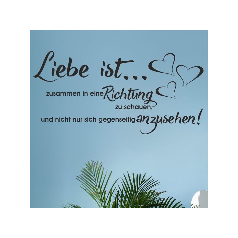 Wandaufkleber Wandtattoo Aufkleber Wand Liebe ist.. Endlosschleife Wunschnamen Ehepartner Verliebte Sprüche Familie Worte Herz