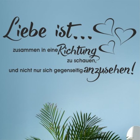 Wandaufkleber Wandtattoo Aufkleber Wand Liebe ist.. Endlosschleife Wunschnamen Ehepartner Verliebte Sprüche Familie Worte Herz