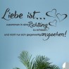 Wandaufkleber Wandtattoo Aufkleber Wand Liebe ist.. Endlosschleife Wunschnamen Ehepartner Verliebte Sprüche Familie Worte Herz