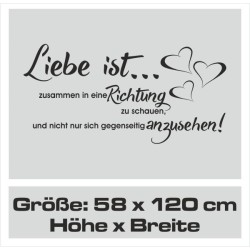 Wandaufkleber Wandtattoo Aufkleber Wand Liebe ist.. Endlosschleife Wunschnamen Ehepartner Verliebte Sprüche Familie Worte Herz