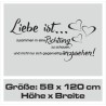 Wandaufkleber Wandtattoo Aufkleber Wand Liebe ist.. Endlosschleife Wunschnamen Ehepartner Verliebte Sprüche Familie Worte Herz