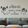 Wandaufkleber Wandtattoo Aufkleber Wand Liebe ist.. Endlosschleife Wunschnamen Ehepartner Verliebte Sprüche Familie Worte Herz