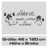 Wandaufkleber Wandtattoo Aufkleber Wand Liebe ist.. Endlosschleife Wunschnamen Ehepartner Verliebte Sprüche Familie Worte Herz