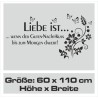 Wandaufkleber Wandtattoo Aufkleber Wand Liebe ist.. Endlosschleife Wunschnamen Ehepartner Verliebte Sprüche Familie Worte Herz