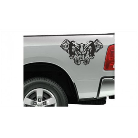 Pick Up Dodge RAM Widder Kolben PS Power Muscle Car Aufkleber SET Auto Tattoo Car Style Sticker