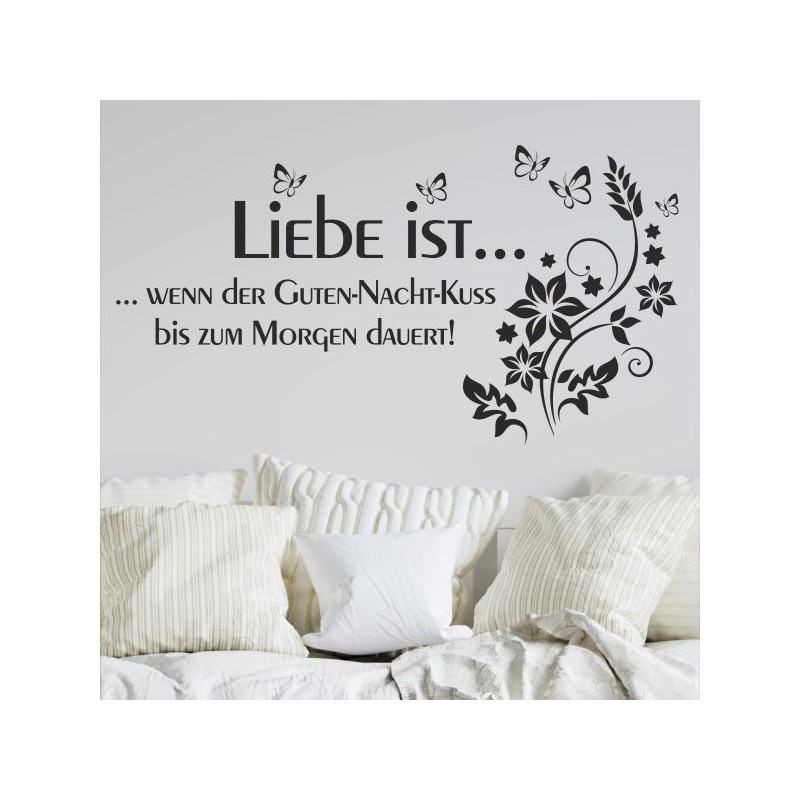 Wandaufkleber Wandtattoo Aufkleber Wand Liebe ist.. Endlosschleife Wunschnamen Ehepartner Verliebte Sprüche Familie Worte Herz