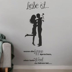 Wandaufkleber Wandtattoo Aufkleber Wand Liebe ist.. Endlosschleife Wunschnamen Ehepartner Verliebte Sprüche Familie Worte Herz