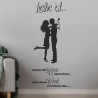 Wandaufkleber Wandtattoo Aufkleber Wand Liebe ist.. Endlosschleife Wunschnamen Ehepartner Verliebte Sprüche Familie Worte Herz